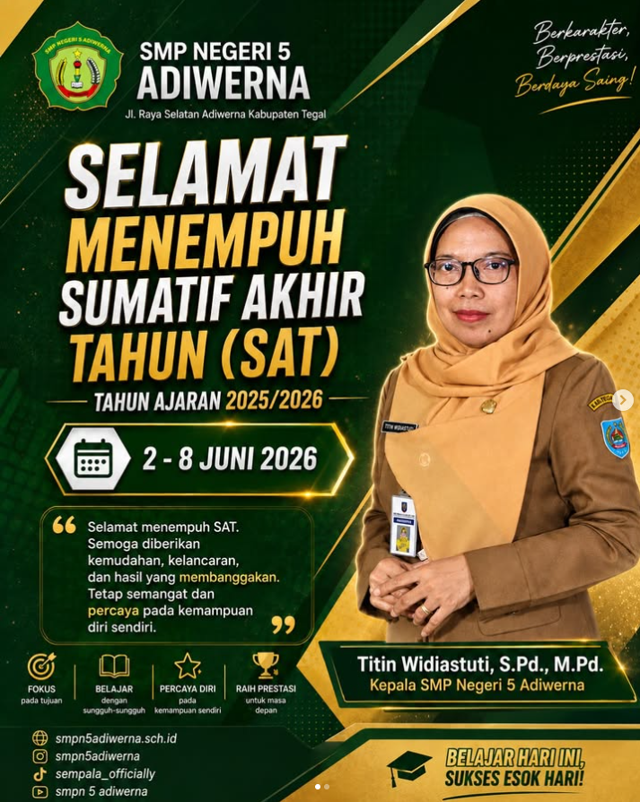 Selamat Menempuh Sumatif Akhir Tahun (SAT)